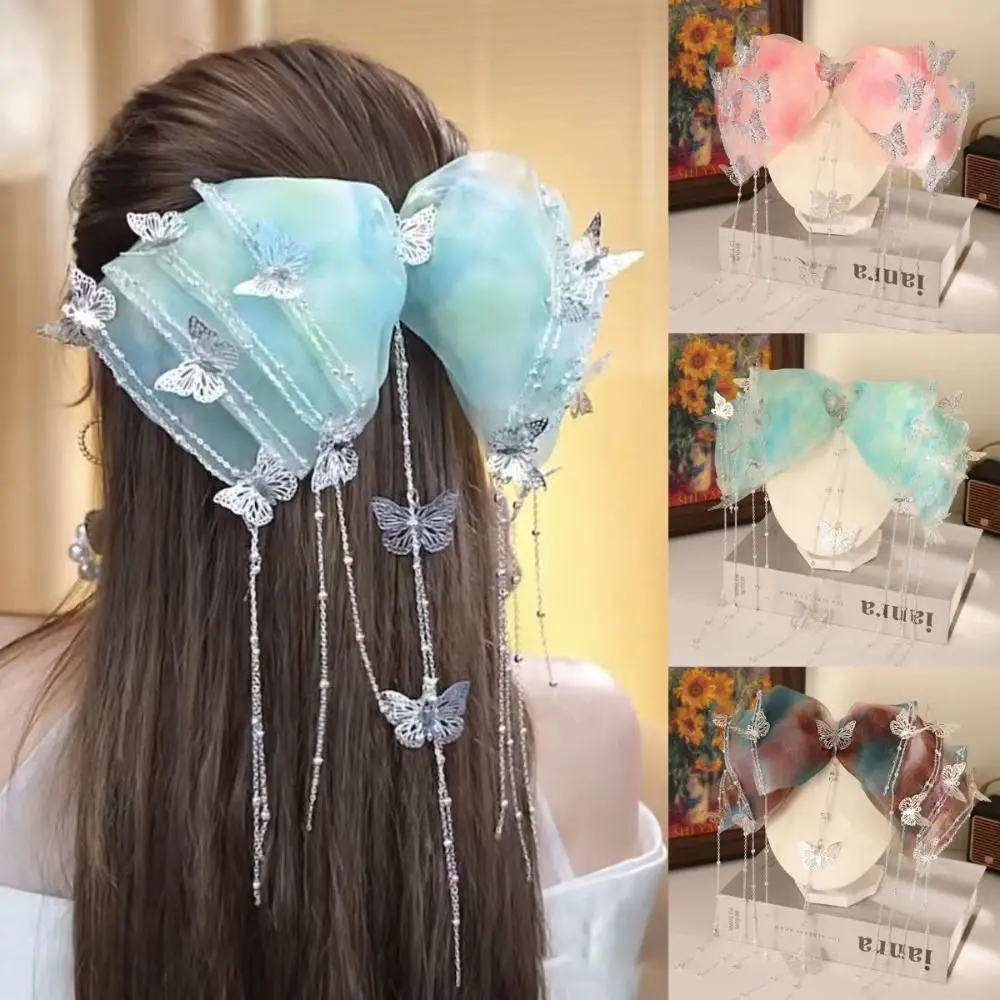 Creative Mesh Bow Hair Clip Elegant Headwear Tassel Hair Claw 3D Butterfly HairClip Styling Tools
Creative Mesh Bow Hair Clip Elegant Headwear Tassel Hair Claw 3D Butterfly HairClip Styling Tools