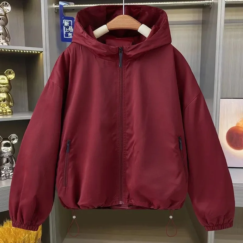 French Female Fashion Long Sleeves Lined Outwear Spring Women Hooded Casual Windbreaker Jacket Ladies Loose Short Trench Jacket
French Female Fashion Long Sleeves Lined Outwear Spring Women Hooded Casual Windbreaker Jacket Ladies Loose Short Trench Jacket