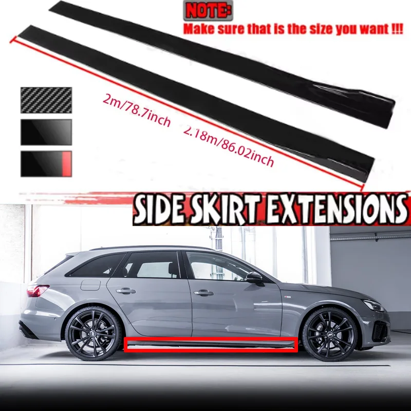 FOR AUDI A4 S4 S5 RS5 8U B8 B10 2M Car Side Skirt Extension Plate Lip Separator Bumper 2.18M Racing Side Spoiler
FOR AUDI A4 S4 S5 RS5 8U B8 B10 2M Car Side Skirt Extension Plate Lip Separator Bumper 2.18M Racing Side Spoiler