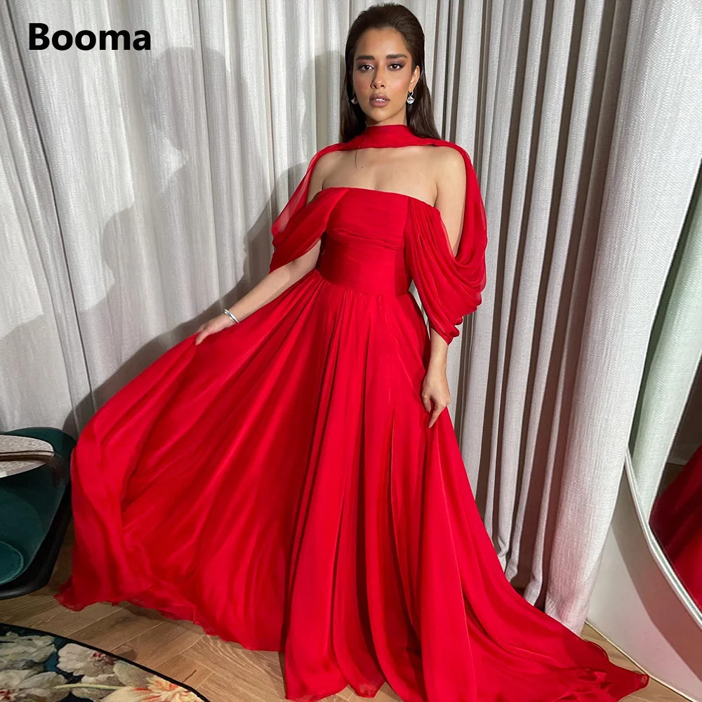 Booma Arabic Red Chiffon A-Line Prom Dresses 2022 Strapless Cape Sleeves Long Party Dresses Middle East Formal Evening Gowns
Booma Arabic Red Chiffon A-Line Prom Dresses 2022 Strapless Cape Sleeves Long Party Dresses Middle East Formal Evening Gowns