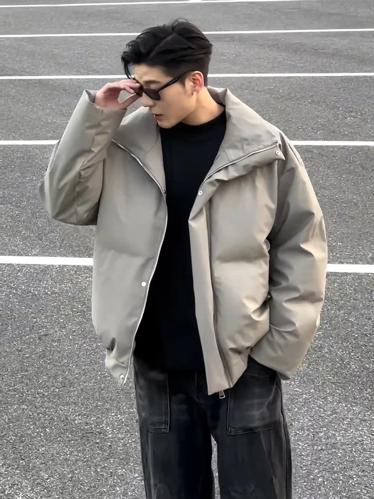 American Sle ort Stand Collar PU Leather down Cotton Jaet Men Winter Thiened Cleanfit Cotton Coat Warm Bread Coat
American Sle ort Stand Collar PU Leather down Cotton Jaet Men Winter Thiened Cleanfit Cotton Coat Warm Bread Coat