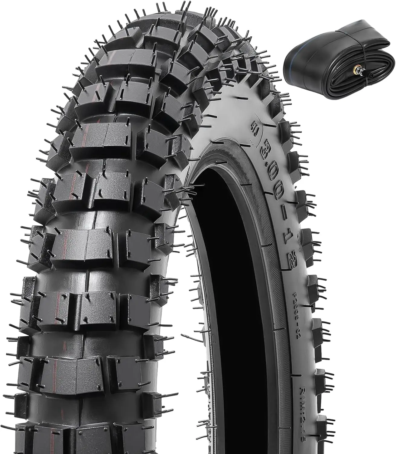 3.00-12 (80/100-12) 4PR TT 47J Dirt Bike Front/Rear Tire and Heavy Duty Inner Tube Compatible with 3.00-12 80/100-12 Off Road Pi
3.00-12 (80/100-12) 4PR TT 47J Dirt Bike Front/Rear Tire and Heavy Duty Inner Tube Compatible with 3.00-12 80/100-12 Off Road Pi