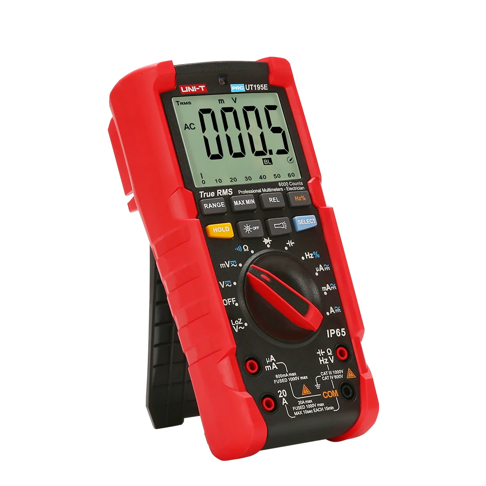 HotUNI-T UT195E Smart Multimeter Waterproof IP65 Flashlight LoZ Voltage Measurement True RMS Digital Multimeter
HotUNI-T UT195E Smart Multimeter Waterproof IP65 Flashlight LoZ Voltage Measurement True RMS Digital Multimeter