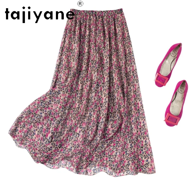 TAJIYANE 100% Real Mulberry Silk Women's Skirts Retro Pink Floral Long Skirt Summer Flowy Beach Skirts Woman Clothes 2026 юбка
TAJIYANE 100% Real Mulberry Silk Women's Skirts Retro Pink Floral Long Skirt Summer Flowy Beach Skirts Woman Clothes 2026 юбка