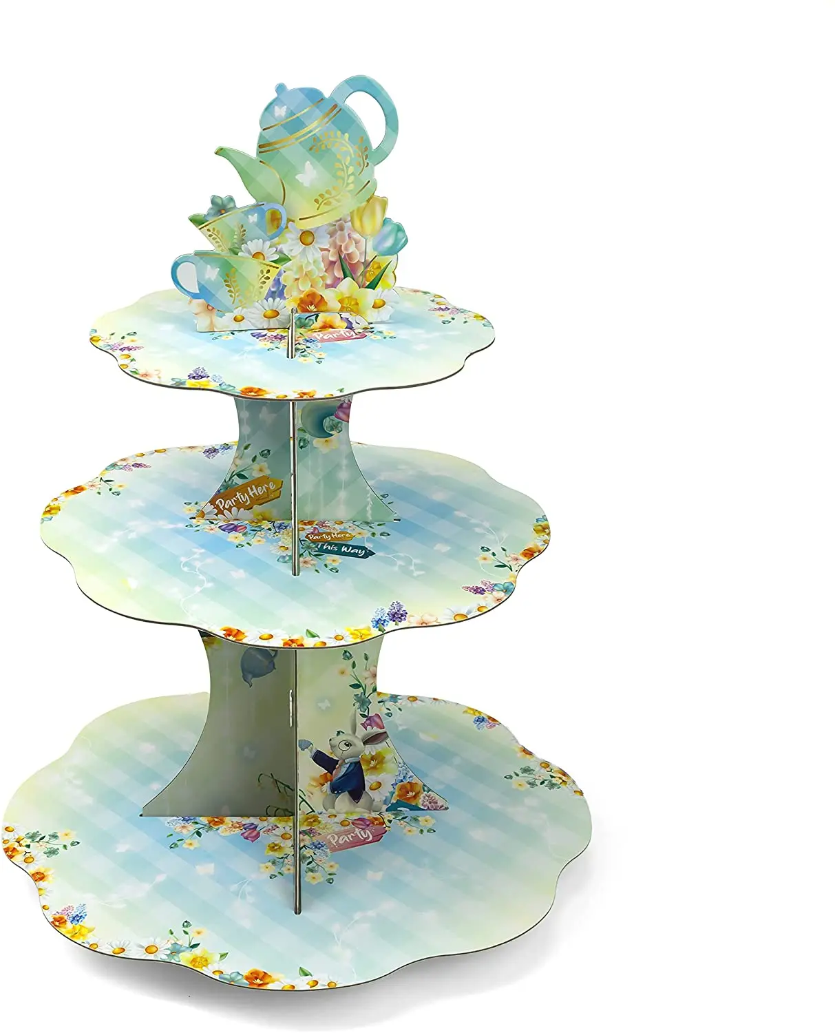 Tea Party Foldable Cardboard Cupcake Display Stand Cup Cake Holder For Girls Birthday Party Supplies Spring Flower Theme Party
Tea Party Foldable Cardboard Cupcake Display Stand Cup Cake Holder For Girls Birthday Party Supplies Spring Flower Theme Party