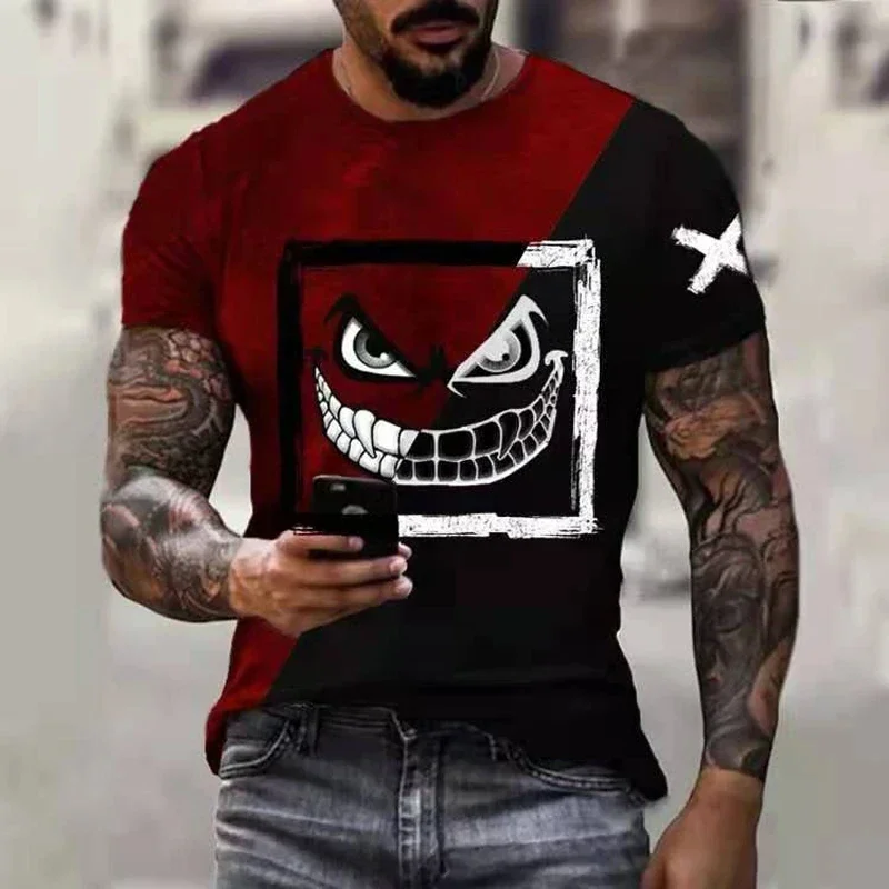 New men's oversized T-shirt casual short sleeved hip-hop smiley face print plus size T-shirt pullover grfiti men's T-shirt top
New men's oversized T-shirt casual short sleeved hip-hop smiley face print plus size T-shirt pullover grfiti men's T-shirt top