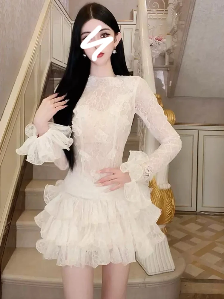 Elegant Long Sleeve Women's Dress Gentle Waist-Cinching Fluffy Skirt Polyester Fiber Fashionable Autumn New Style Date Party
Elegant Long Sleeve Women's Dress Gentle Waist-Cinching Fluffy Skirt Polyester Fiber Fashionable Autumn New Style Date Party