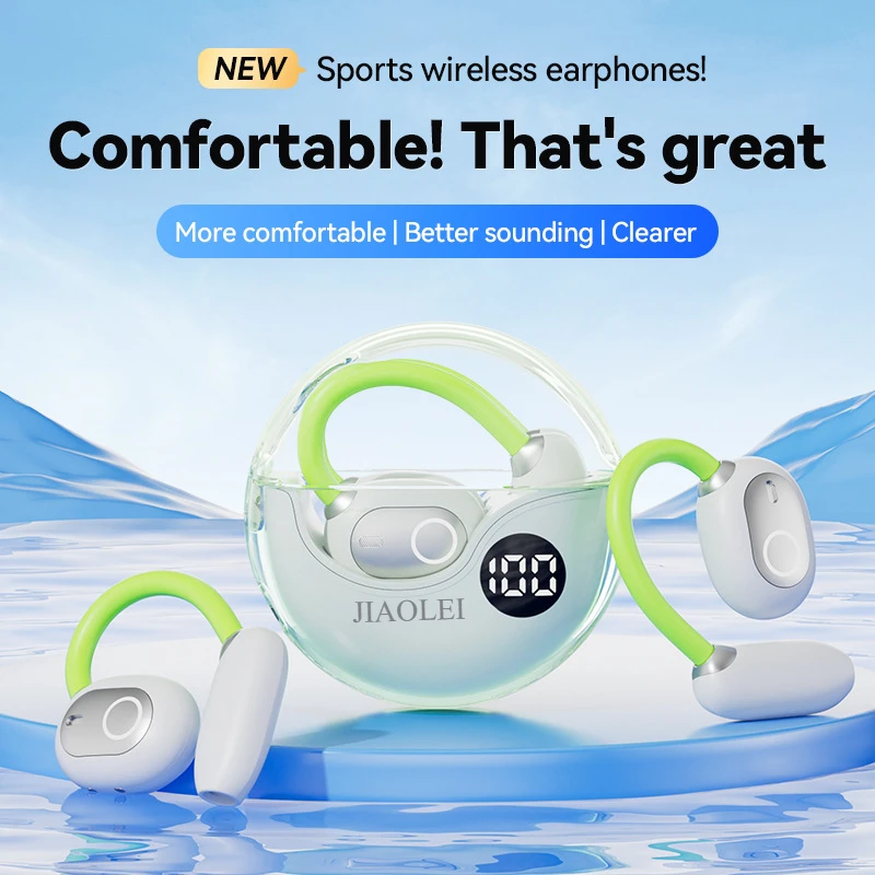 JIAOLEI Беспроводные наушники с открытым ухом 5,4 Bluetooth наушники игровая музыкальная гарнитура с шумоподавлением спортивные водонепроницаемые наушники
JIAOLEI Беспроводные наушники с открытым ухом 5,4 Bluetooth наушники игровая музыкальная гарнитура с шумоподавлением спортивные водонепроницаемые наушники