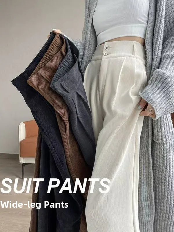 Женские брюки с высокой талией и широкими штанинами, осенне-зимние, прямого кроя, в пол, из черного вельвета, повседневные брюки-костюм
Женские брюки с высокой талией и широкими штанинами, осенне-зимние, прямого кроя, в пол, из черного вельвета, повседневные брюки-костюм