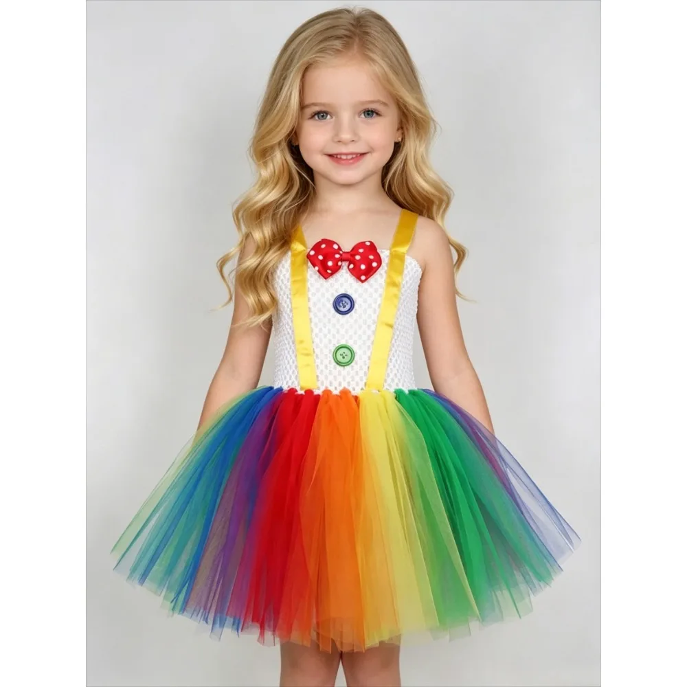 Funny Circus Clown Costume for Girls Carnival Party Dresses Naughty Joker Cosplay Halloween Costume for Kids Fancy Tutu Dress Up
Funny Circus Clown Costume for Girls Carnival Party Dresses Naughty Joker Cosplay Halloween Costume for Kids Fancy Tutu Dress Up