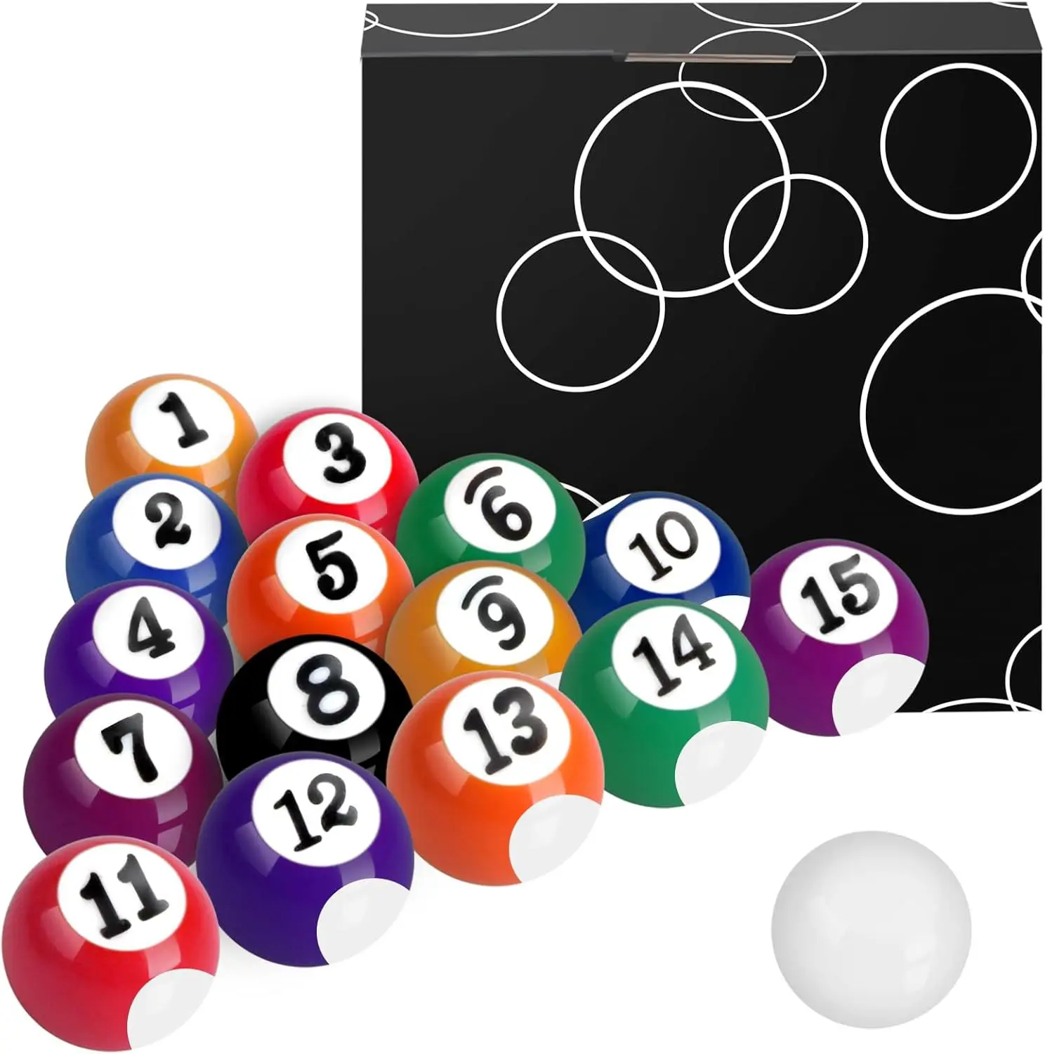 16 pieces of billiards 25/32 mm resin mini billiards set
16 pieces of billiards 25/32 mm resin mini billiards set