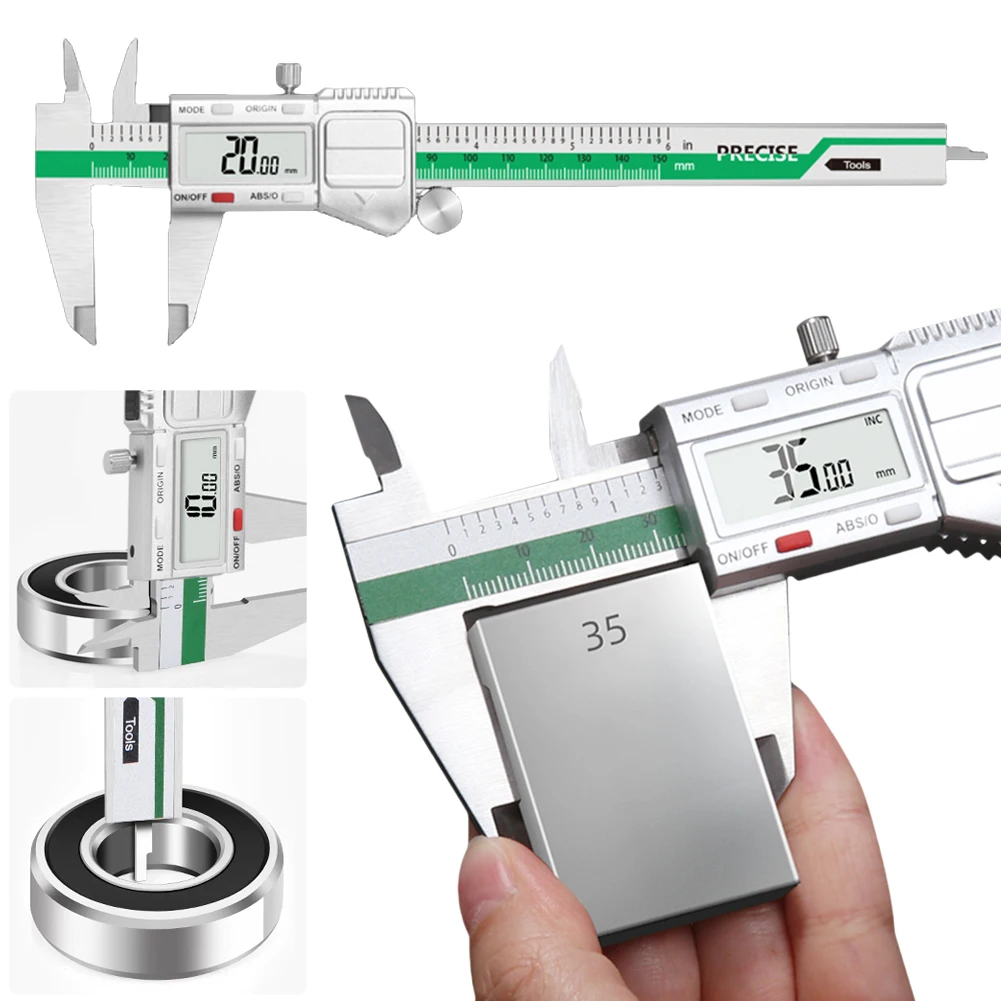 Digital Caliper Measuring Tool Electronic Digital Vernier Caliper with LCD Display Digital Vernier Gauge for DIY/Household
Digital Caliper Measuring Tool Electronic Digital Vernier Caliper with LCD Display Digital Vernier Gauge for DIY/Household