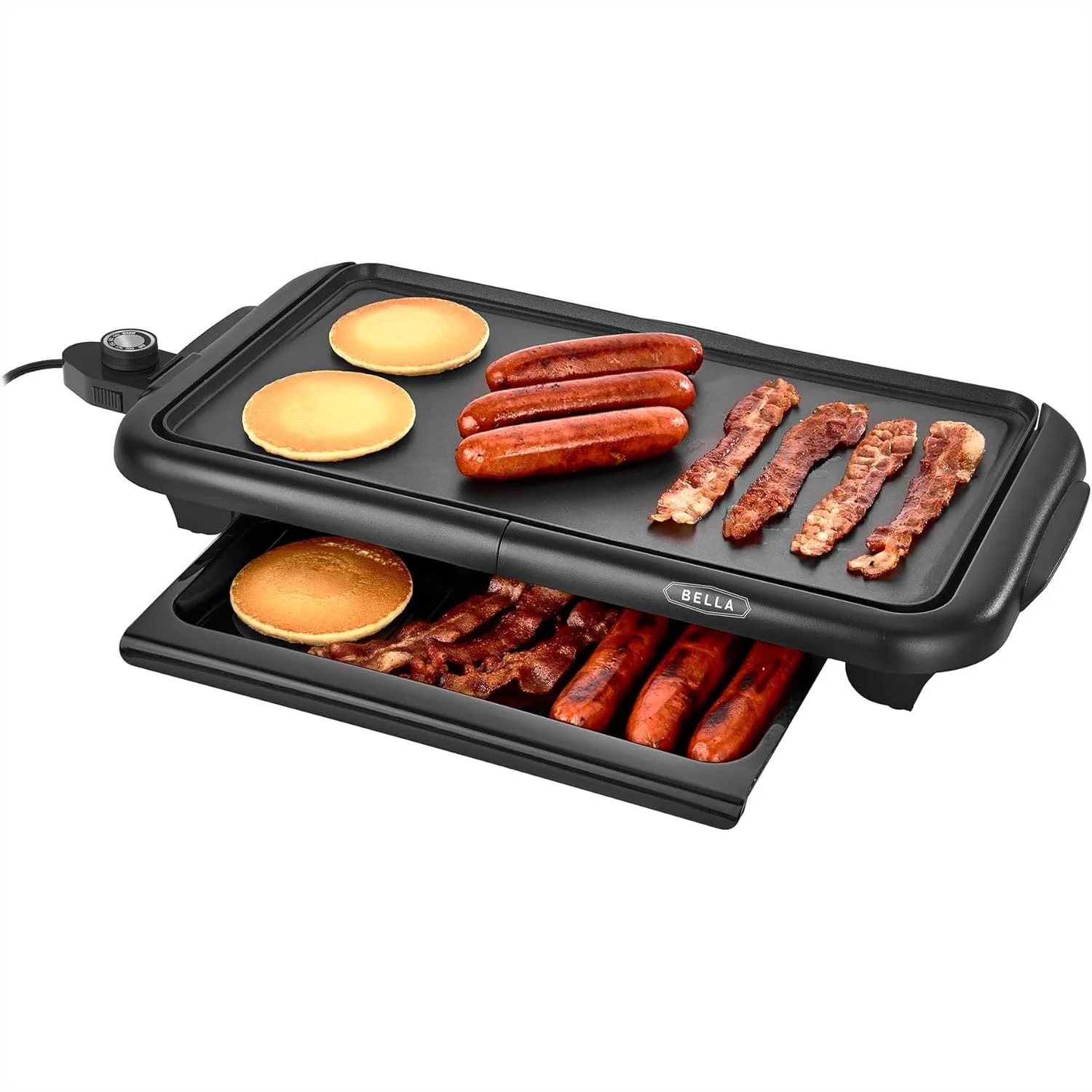 Electric Griddle with Warming Tray, Smokeless Indoor Grill, Nonstick Surface, Adjustable Temperature, Cool-touch Handles, 10x18
Electric Griddle with Warming Tray, Smokeless Indoor Grill, Nonstick Surface, Adjustable Temperature, Cool-touch Handles, 10x18