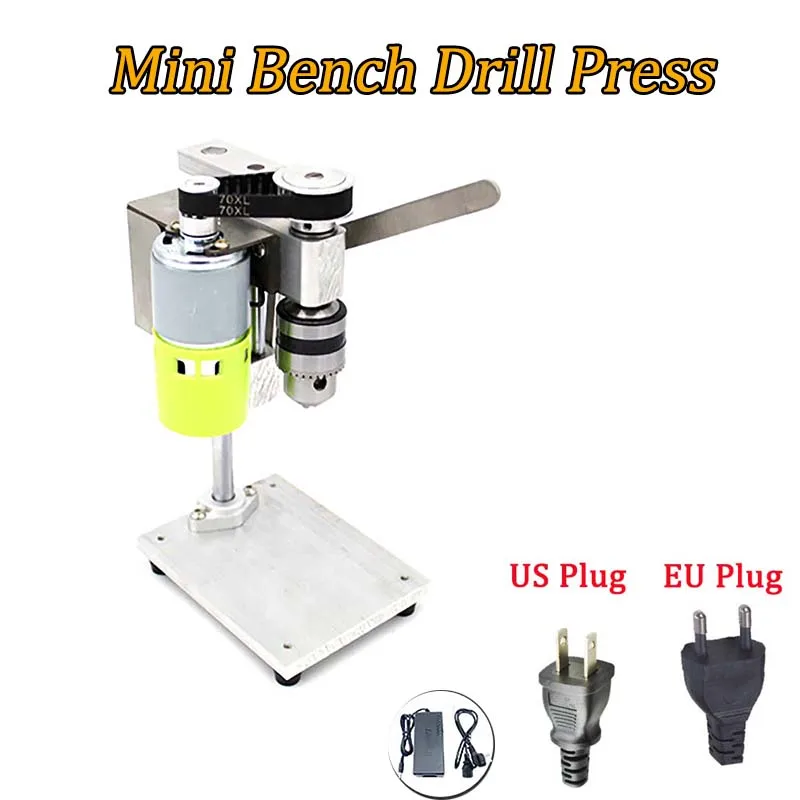 High Precision Mini Drill Press Bench Electric Bench Drilling Machine Chuck 1.5-10mm DIY Wood Metal Bench Drill Tapping Tools
High Precision Mini Drill Press Bench Electric Bench Drilling Machine Chuck 1.5-10mm DIY Wood Metal Bench Drill Tapping Tools