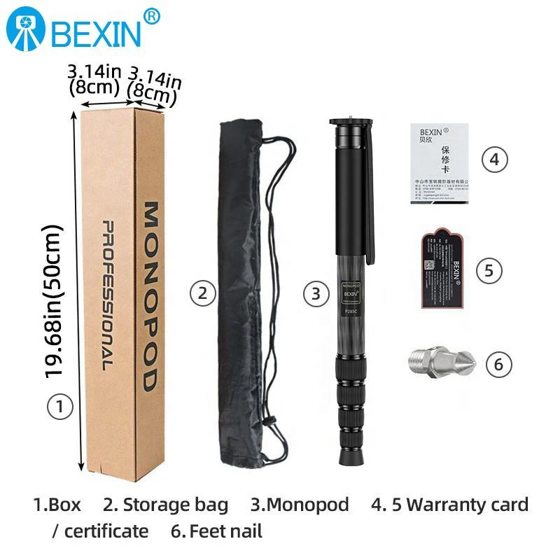 2026 New Professional Flexible Lightweight Portable Camera Carbon Fiber Monopod for Camera Photography
2026 New Professional Flexible Lightweight Portable Camera Carbon Fiber Monopod for Camera Photography