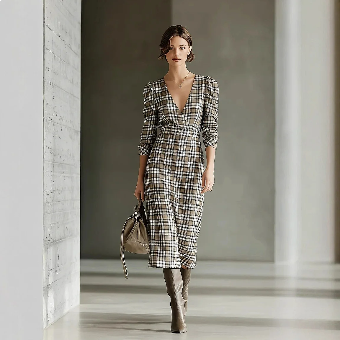 Sexy Plaid Long Sleeve Dress Fall Women Elegant Dresses Wrap Bodycon Midi Dresses Spring Summer
Sexy Plaid Long Sleeve Dress Fall Women Elegant Dresses Wrap Bodycon Midi Dresses Spring Summer