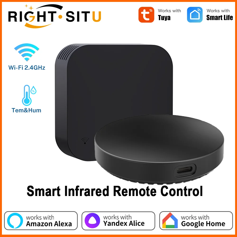 Tuya Thermometer Hygrometer WiFi Temperature Humidity Sensor with IR Remote Control for AC TV Works with Yandex Alexa SmartLife
Tuya Thermometer Hygrometer WiFi Temperature Humidity Sensor with IR Remote Control for AC TV Works with Yandex Alexa SmartLife