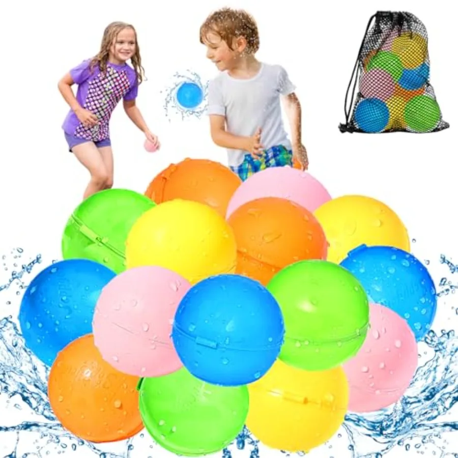 SOPPYCID Reusable Water Balloons Quick Fill for,Refillable Magnetic Water Balloons for Pool and Beach, Water Ball Toys for Summ
SOPPYCID Reusable Water Balloons Quick Fill for,Refillable Magnetic Water Balloons for Pool and Beach, Water Ball Toys for Summ