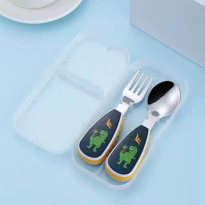 2Pcs Toddler Utensils Cute Toddler Feeding Spoon And Fork Set Stainless Steel Innovative Cartoon Dinosaur Short Handle Utensil
2Pcs Toddler Utensils Cute Toddler Feeding Spoon And Fork Set Stainless Steel Innovative Cartoon Dinosaur Short Handle Utensil