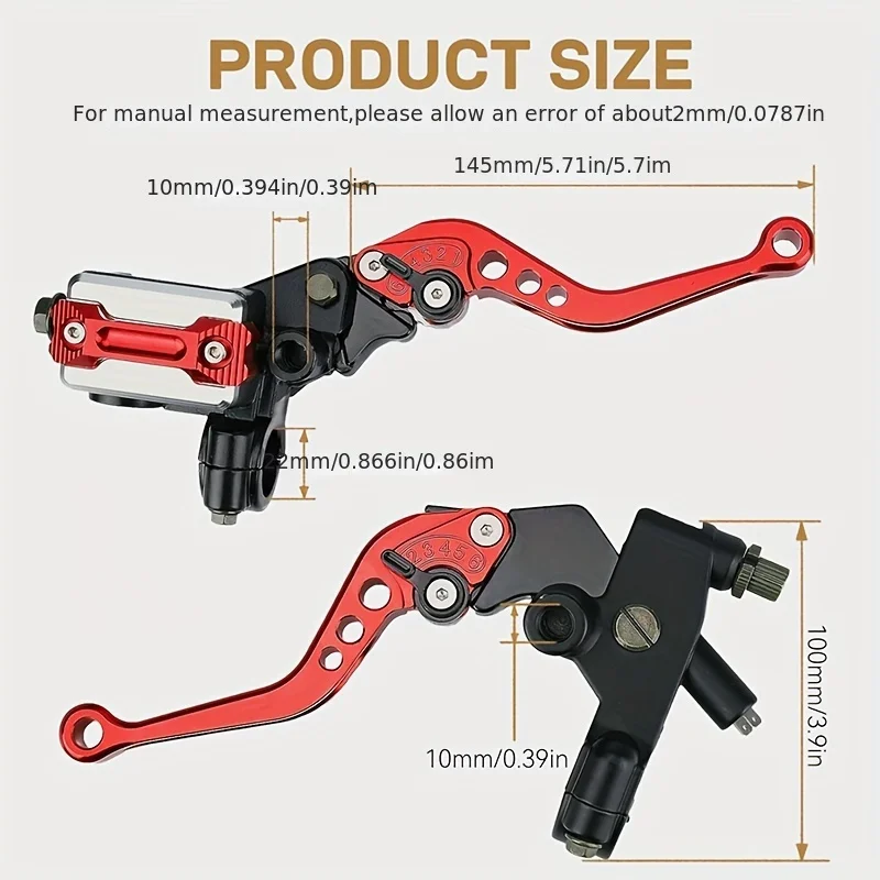 1 Pair Universal 78 Inch 22mm Motorcycle Handlebar Brake Clutch Lever CNC Left Right Master Cylinder Replacement Parts
1 Pair Universal 78 Inch 22mm Motorcycle Handlebar Brake Clutch Lever CNC Left Right Master Cylinder Replacement Parts