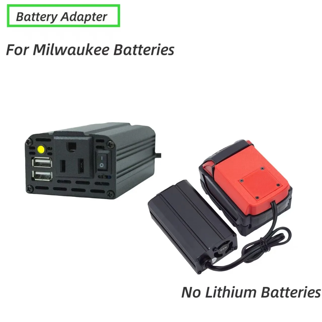 200w Inverter 18V to 110V/120V AC Output for Milwaukee 18v Battery Portable Power Station USB Charger For Power Generation
200w Inverter 18V to 110V/120V AC Output for Milwaukee 18v Battery Portable Power Station USB Charger For Power Generation