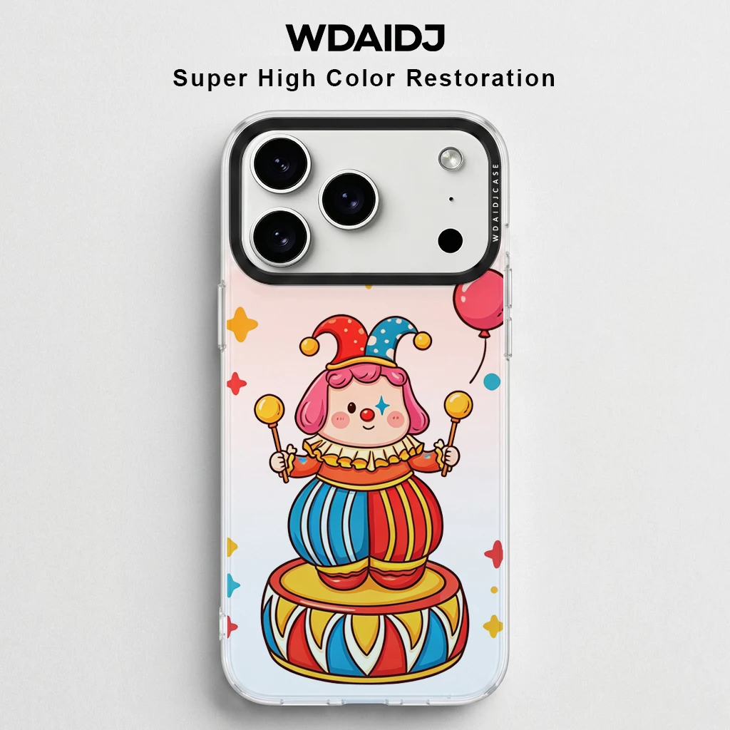 Cute Circus Clown Print Phone Case For iPhone 13 14 15 16 17 Anti Scratch Flexible Case With Colorful Cartoon Clown
Cute Circus Clown Print Phone Case For iPhone 13 14 15 16 17 Anti Scratch Flexible Case With Colorful Cartoon Clown