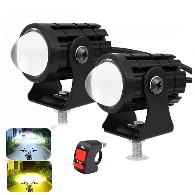Motorcycle Spotlight Waterproof Dustproof High Bright Far /Near Modified External Led Headlight Double Color Small Steel Cannon
Motorcycle Spotlight Waterproof Dustproof High Bright Far /Near Modified External Led Headlight Double Color Small Steel Cannon