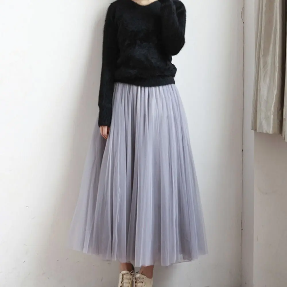 Fashion 3 Layered Mesh Tulle Skirt Elastic Waist High Waist Long Dress Retro Layered Dress Women
Fashion 3 Layered Mesh Tulle Skirt Elastic Waist High Waist Long Dress Retro Layered Dress Women