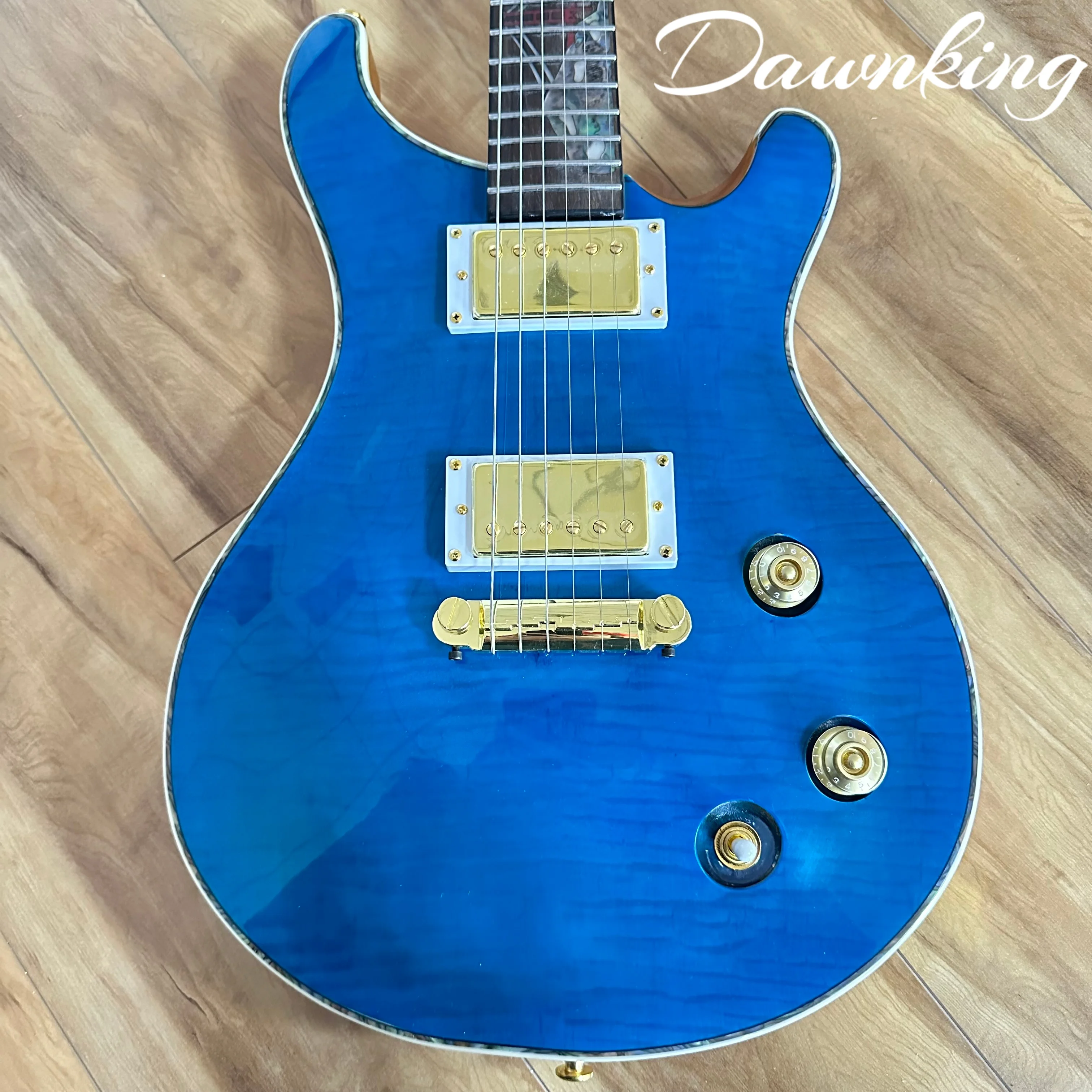 US warehouse Blue Flame Maple Top Electric Guitar Abalone Tree Of Life Inlay Gold Hardware HH Humbuckers 6 String 22 Frets Free Shipping
US warehouse Blue Flame Maple Top Electric Guitar Abalone Tree Of Life Inlay Gold Hardware HH Humbuckers 6 String 22 Frets Free Shipping