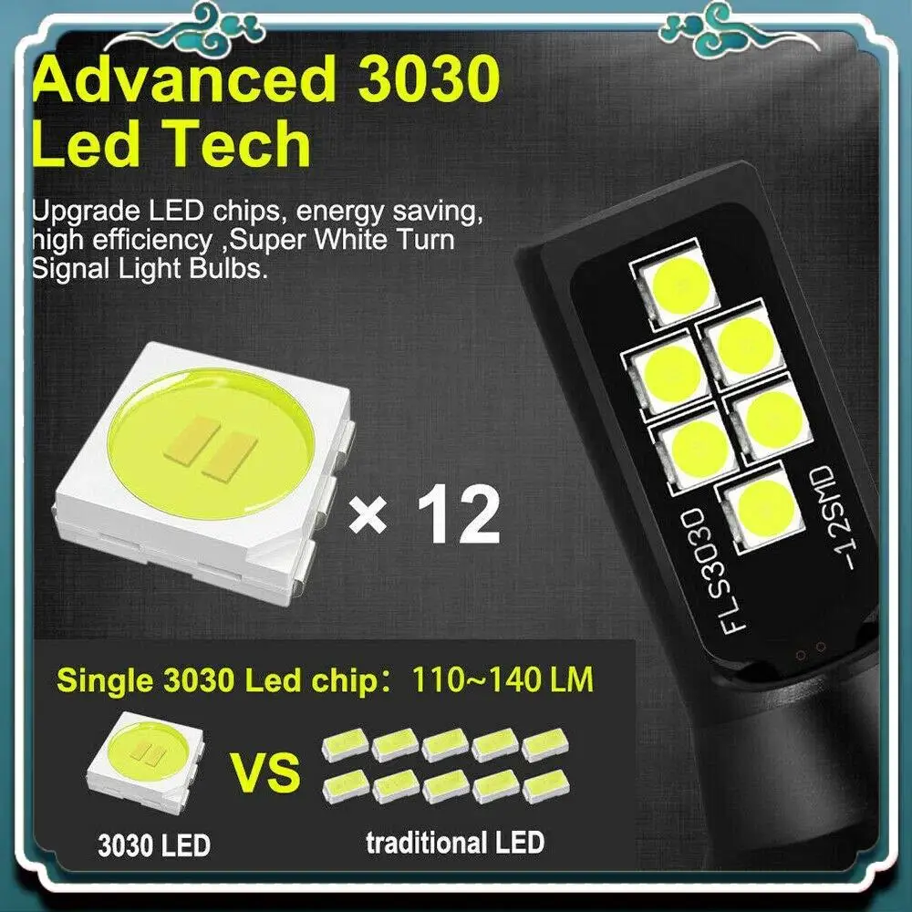 Premium 2X HB4 9006 LED Fog Light Bulb Advanced 3030 SMD Daytime Running DRL Lamp, Cool White 6000K
Premium 2X HB4 9006 LED Fog Light Bulb Advanced 3030 SMD Daytime Running DRL Lamp, Cool White 6000K