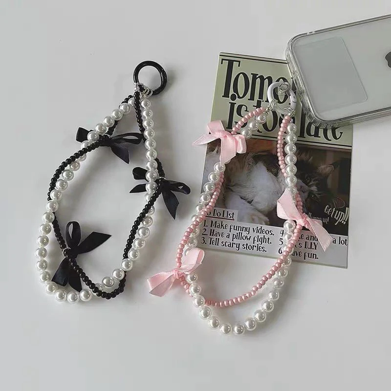 Y2K Sweet Black Pink BowKnot Beads Keychians Beaded Phone Chain Charm Lanyard Hanging Rope Women Accessories Pendant Decoration
Y2K Sweet Black Pink BowKnot Beads Keychians Beaded Phone Chain Charm Lanyard Hanging Rope Women Accessories Pendant Decoration