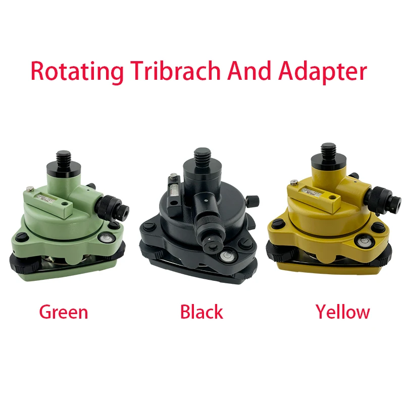 Yellow Black Green Three-jaw Tribrach And Optical Plummet Rotating Adapter For Prisms GPS 5/8"x11 Screw thread Install Surveying
Yellow Black Green Three-jaw Tribrach And Optical Plummet Rotating Adapter For Prisms GPS 5/8"x11 Screw thread Install Surveying
