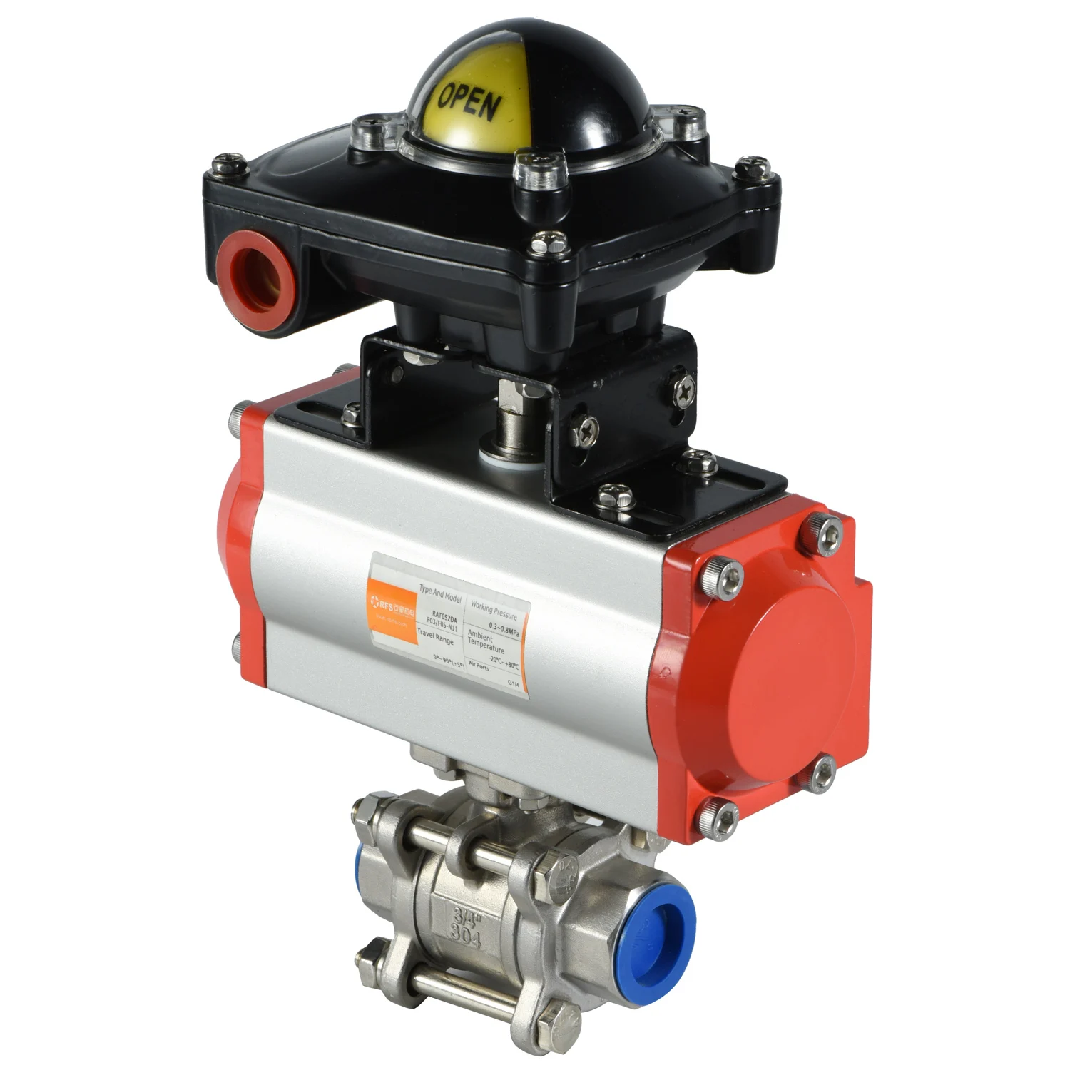 Factory Manufacture Double Series Pneumatic Actuator RAT032-RAT400 Rotary Type Valve Aluminium Alloy RAT Pneumatic Actuator
Factory Manufacture Double Series Pneumatic Actuator RAT032-RAT400 Rotary Type Valve Aluminium Alloy RAT Pneumatic Actuator