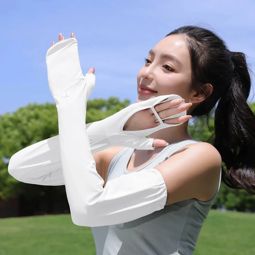 Thin Protect Hand Ice Silk Sleeves Full Wrap Arm Covers Sunscreen Sleeve Long Anti-UV Cycling Sleeve Gloves Driving
Thin Protect Hand Ice Silk Sleeves Full Wrap Arm Covers Sunscreen Sleeve Long Anti-UV Cycling Sleeve Gloves Driving