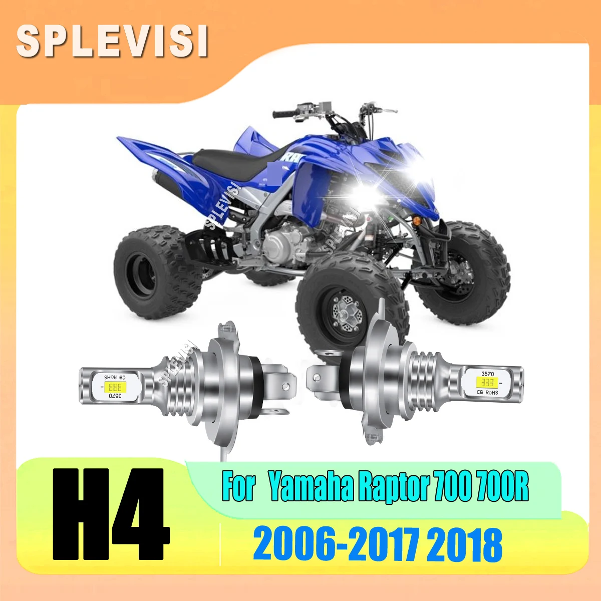 LED H4 White Headlight Bulbs no noise & wireless direct plug For Yamaha Raptor 700 700R 2006 2007 2008 2009 2010 2011 2012-2018
LED H4 White Headlight Bulbs no noise & wireless direct plug For Yamaha Raptor 700 700R 2006 2007 2008 2009 2010 2011 2012-2018