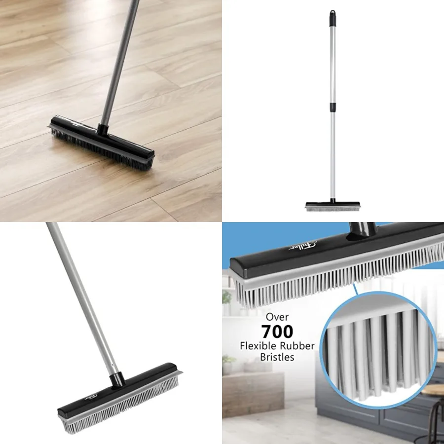 Rubber for Carpets Floors Stairs Upholstery Electrostatic Action Removes Pet Hair Lint Fuzz Dirt Particles Built-in Squeegee Ta
Rubber for Carpets Floors Stairs Upholstery Electrostatic Action Removes Pet Hair Lint Fuzz Dirt Particles Built-in Squeegee Ta