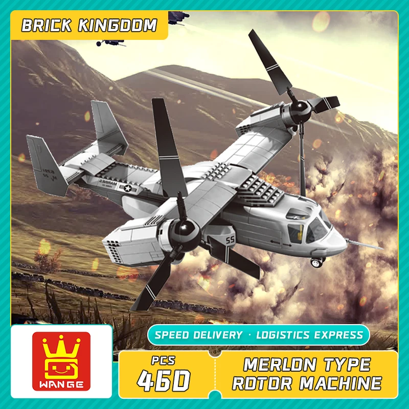 1/44 Scale VMM-22 Tilt Rotor Aircraft Model Building Blocks Military Warplane Desktop Decorative Ornaments Gift for Boys & Adult
1/44 Scale VMM-22 Tilt Rotor Aircraft Model Building Blocks Military Warplane Desktop Decorative Ornaments Gift for Boys & Adult