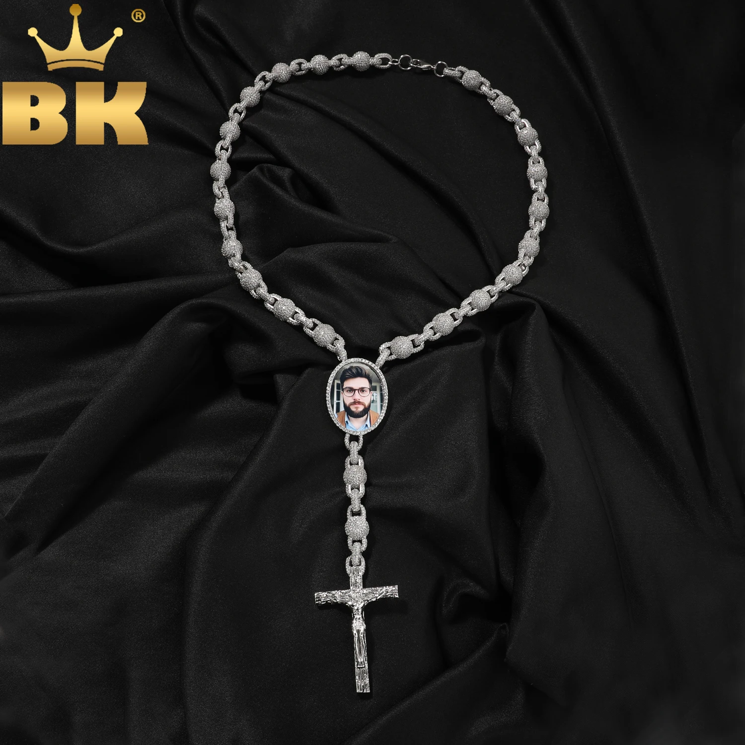 THE BLING KING Custom Oval Shape Photo With Icy Bead Chain Necklace Drip Cross Pendant Engraved Memory Gift HipHop Jewelry
THE BLING KING Custom Oval Shape Photo With Icy Bead Chain Necklace Drip Cross Pendant Engraved Memory Gift HipHop Jewelry