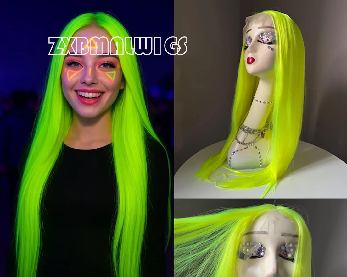 Neon Yellow Silky Straight 13X4 Synthetic Lace Front Wig 180% Density Preplucked Glueless Soft Baby Hair for Women
Neon Yellow Silky Straight 13X4 Synthetic Lace Front Wig 180% Density Preplucked Glueless Soft Baby Hair for Women