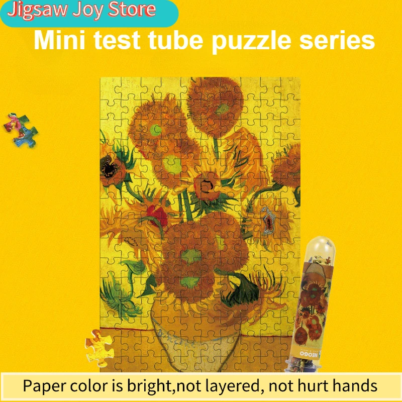 234 Mini Puzzle Van Gogh's Works Sunflower World Famous Paintings Test Tube Puzzle Paper Toy Pocket Portable Puzzle
234 Mini Puzzle Van Gogh's Works Sunflower World Famous Paintings Test Tube Puzzle Paper Toy Pocket Portable Puzzle