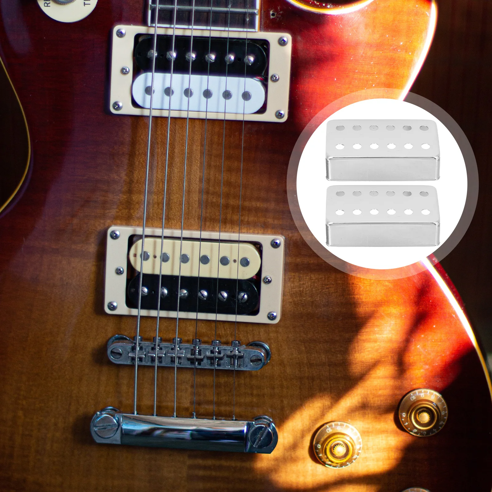 2 Pcs Electric Guitar Copper Cover Pickup Protective 50mm+52mm Silver Dust Covers Humbucker Accessories Musical Instrument Parts
2 Pcs Electric Guitar Copper Cover Pickup Protective 50mm+52mm Silver Dust Covers Humbucker Accessories Musical Instrument Parts