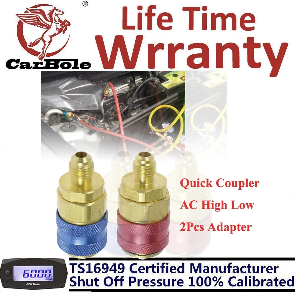 2Pack Car Freon AC A/C Air Conditioning High/Low Quick Connector Adapter Coupler
2Pack Car Freon AC A/C Air Conditioning High/Low Quick Connector Adapter Coupler