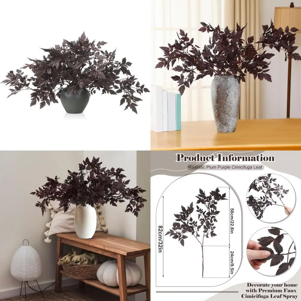 Artificial Cimicifuga Plant 10 Pack Faux Leaf Sprays for Fall Decorations, Ideal Silk Plants for Home Aesthetics
Artificial Cimicifuga Plant 10 Pack Faux Leaf Sprays for Fall Decorations, Ideal Silk Plants for Home Aesthetics