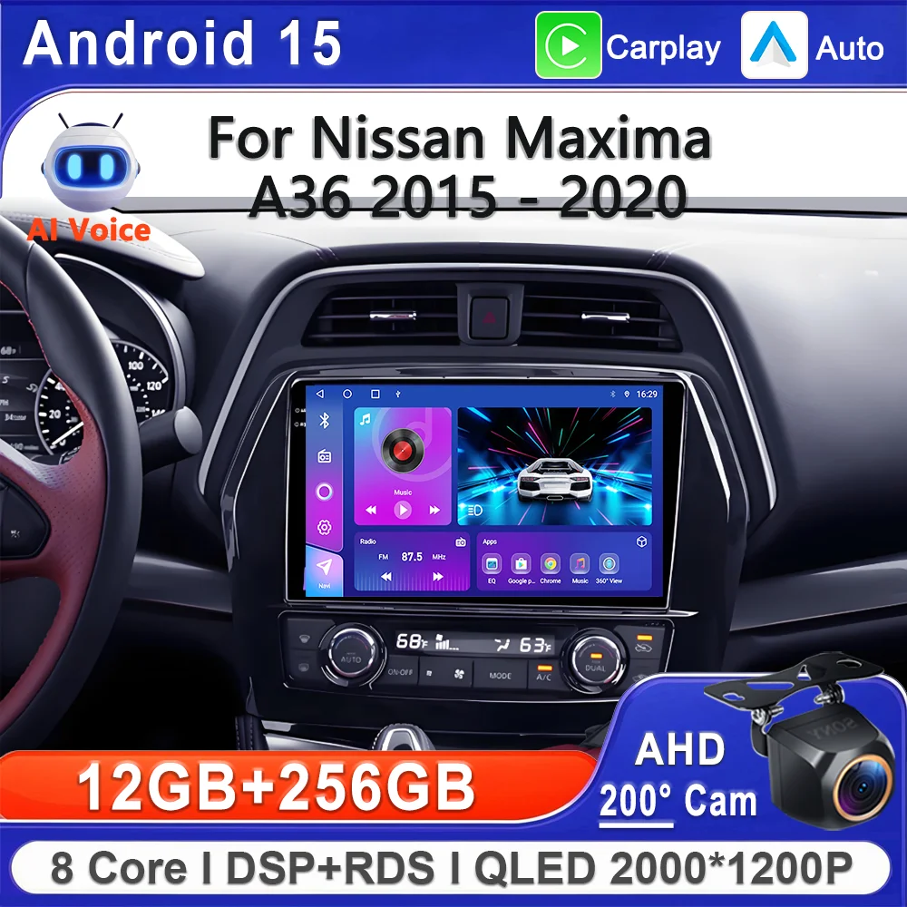 Android 15 2K Screen For Nissan Maxima A36 2015 - 2020 Stereo Head Unit GPS Navigation High-performance Screen Multimedia DVD
Android 15 2K Screen For Nissan Maxima A36 2015 - 2020 Stereo Head Unit GPS Navigation High-performance Screen Multimedia DVD