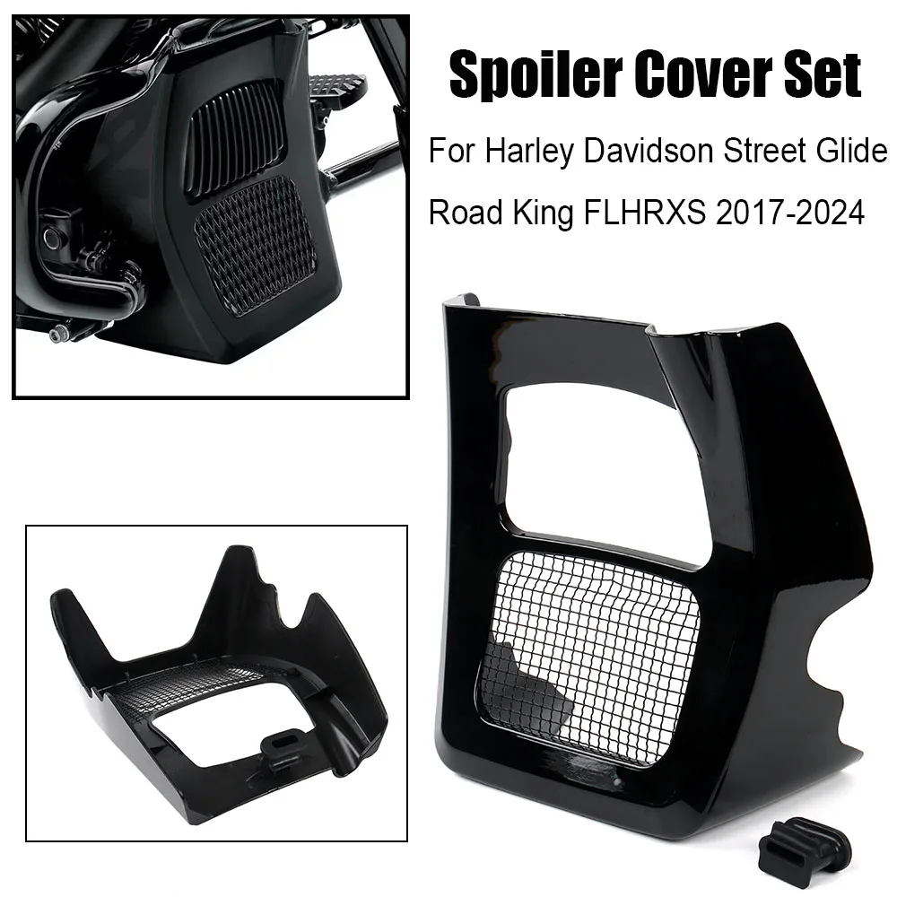 Motorcycle Accessory Fairing Front Spoiler Radiator Chin Cover Set Oil Cooler For Harley Street Glide Road King FLHRXS 2017-2024
Motorcycle Accessory Fairing Front Spoiler Radiator Chin Cover Set Oil Cooler For Harley Street Glide Road King FLHRXS 2017-2024