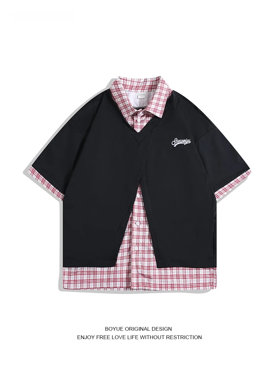 Мужская рубашка Boyue Preppy в клетку с эффектом двухслойности, повседневная, универсальная, для пар, молодежная, трендовая, летняя одежда
Мужская рубашка Boyue Preppy в клетку с эффектом двухслойности, повседневная, универсальная, для пар, молодежная, трендовая, летняя одежда