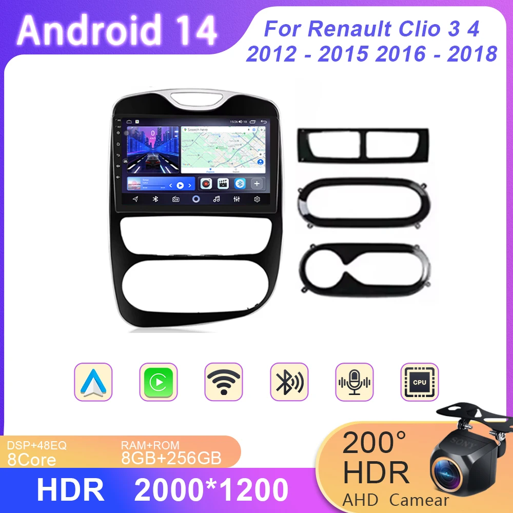 Android Auto Car Radio For Renault Clio 3 4 2012 - 2015 2016 Multimedia Video Player Touch Screen GPS Navigation 5G WIFI DVD DSP
Android Auto Car Radio For Renault Clio 3 4 2012 - 2015 2016 Multimedia Video Player Touch Screen GPS Navigation 5G WIFI DVD DSP