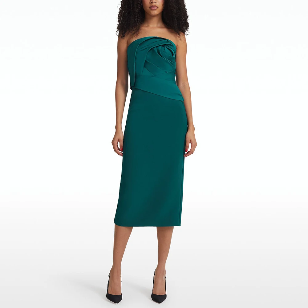 Customized Temperament Jersey Straight Evening Dress High Quality Tea Length Sleeveless Strapless vestidos para mujer
Customized Temperament Jersey Straight Evening Dress High Quality Tea Length Sleeveless Strapless vestidos para mujer