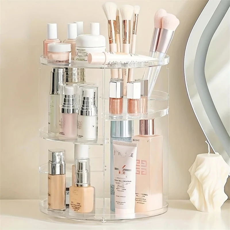 Transparent Rotating Vanity Organizer Large Capacity Makeup Skincare Storage Box For Cosmetics Bathroom Countertop Organizers
Transparent Rotating Vanity Organizer Large Capacity Makeup Skincare Storage Box For Cosmetics Bathroom Countertop Organizers