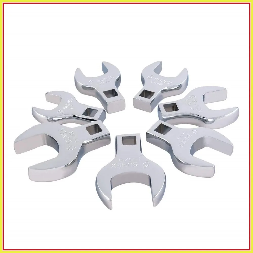 1/2-Inch Drive Jumbo SAE Crowfoot Wrench Set, 7-Piece, 1-Inch to 1-3/8-Inch, Fully Polished with Storage Rail
1/2-Inch Drive Jumbo SAE Crowfoot Wrench Set, 7-Piece, 1-Inch to 1-3/8-Inch, Fully Polished with Storage Rail